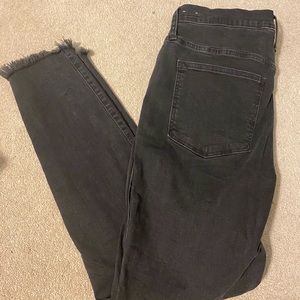Madewell 10inch high rise skinny black denim - 31